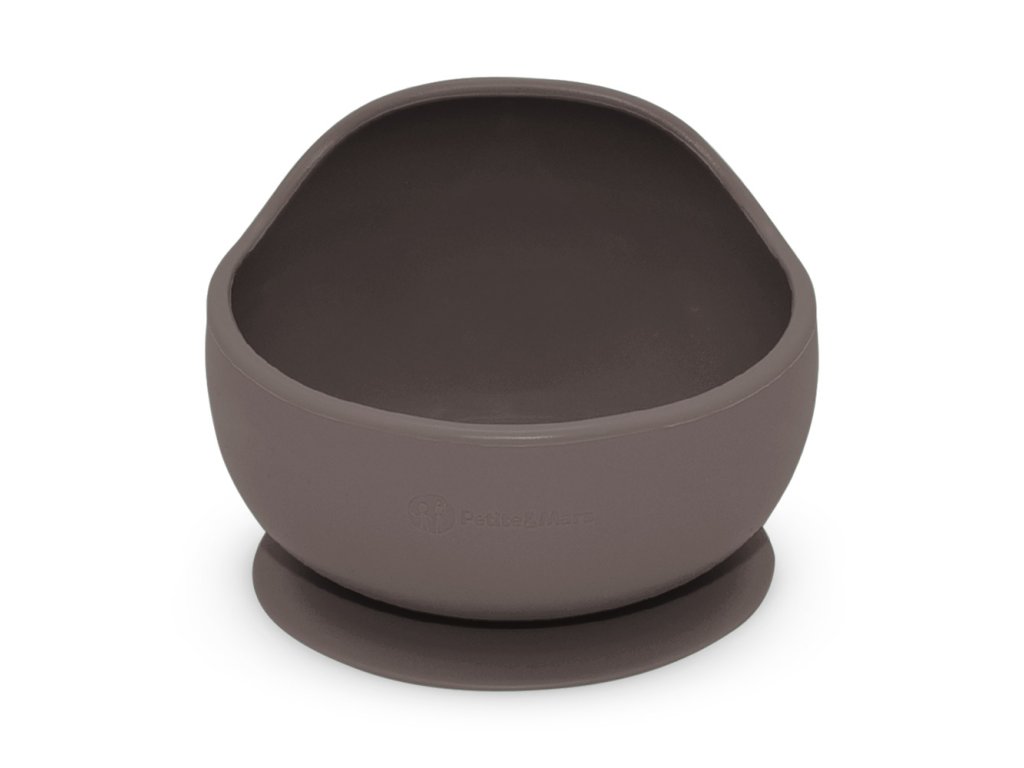 Silikónová miska s prísavkou Petite&Mars Take&Match Bitter Cocoa