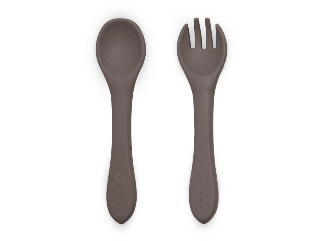 Silikónový Príbor Petite&Mars Take&Match Bitter Cocoa