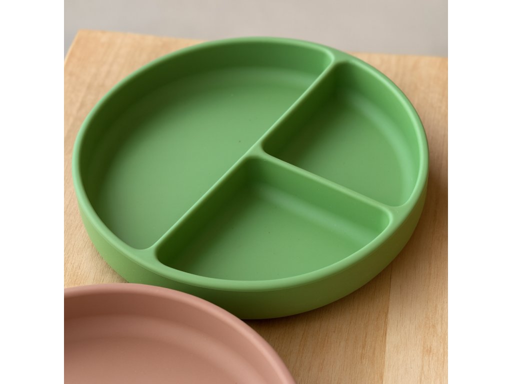 Delený silikónový tanierik Petite&Mars Take&Match Sweet Pea