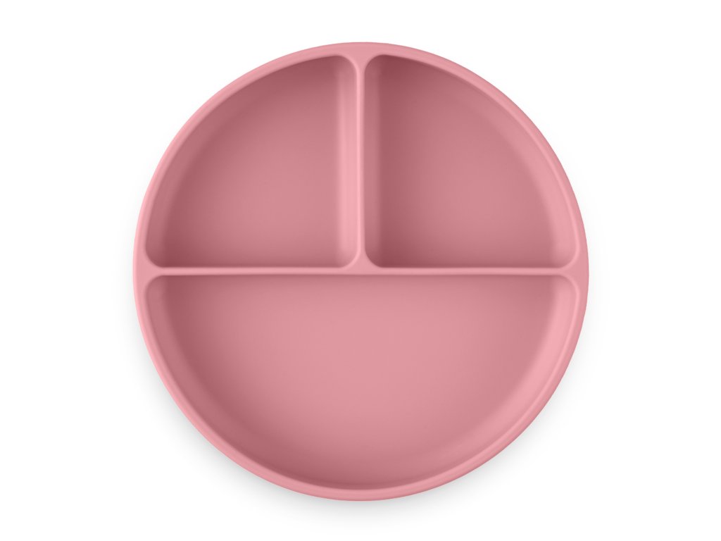 Delený silikónový tanierik Petite&Mars Take&Match Dusty Rose