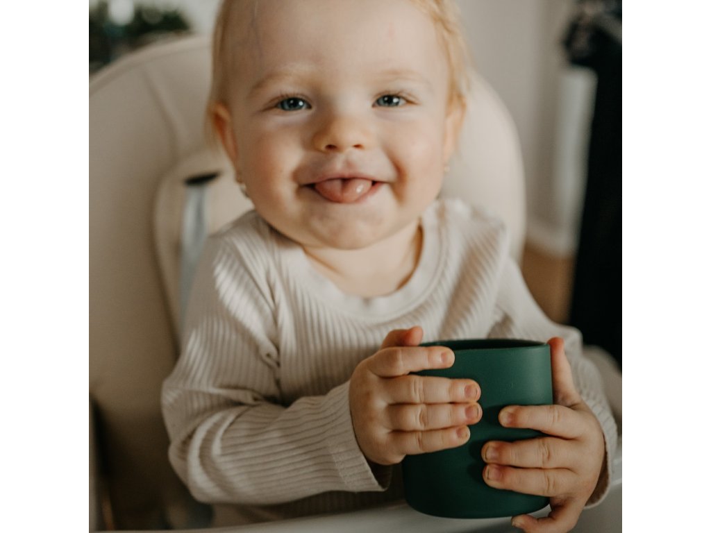 Silikonový hrnček Petite&Mars Take&Match Misty Green