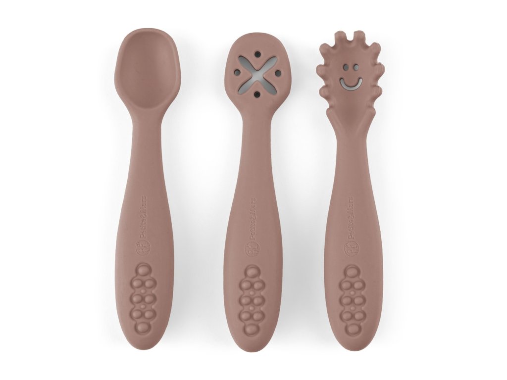 Silikónové tréningové lyžičky Petite&Mars Take&MatchVelvet Latte