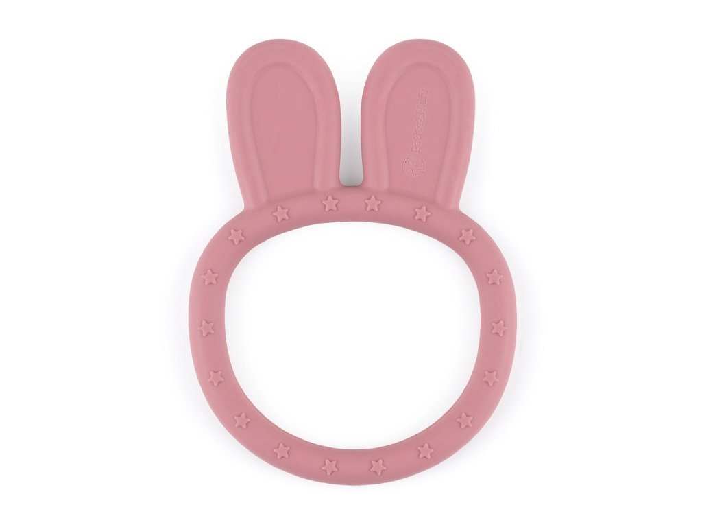 Silikónová hryzačka Petite&Mars Bunny Dusty Rose