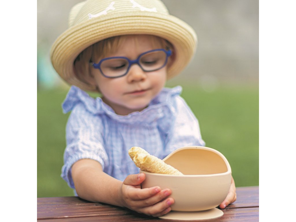 Jedálenská silikónová sada Petite&Mars Take&Match miska+tanier Desert Sand