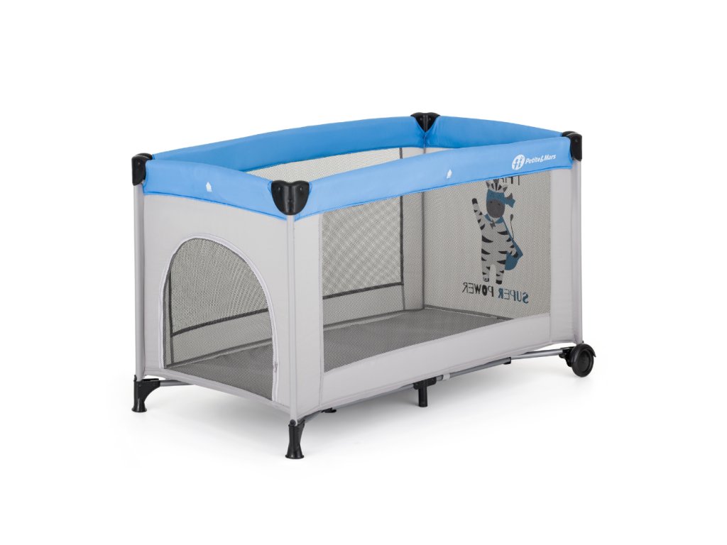 Cestovná postieľka Petite&Mars Koot Zebra Super Power