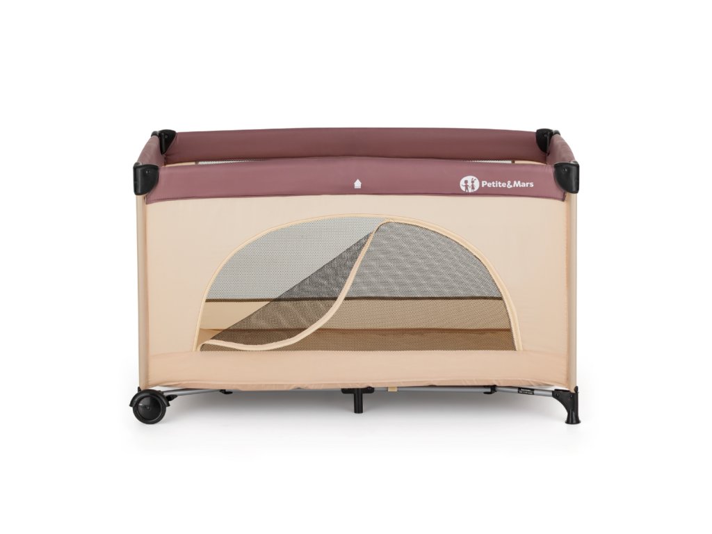 Cestovná postieľka Petite&Mars Nyja Urban Jungle Sand