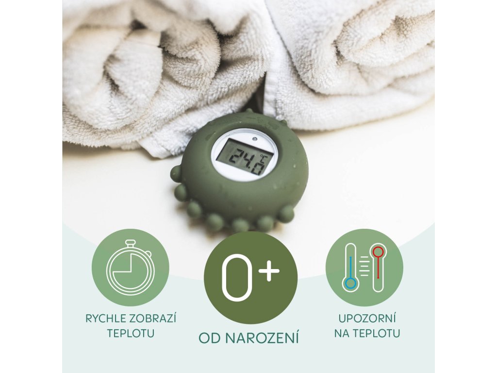 Zopa silikónový digitálny teplomer 2v1 Forest Green vlastnosti