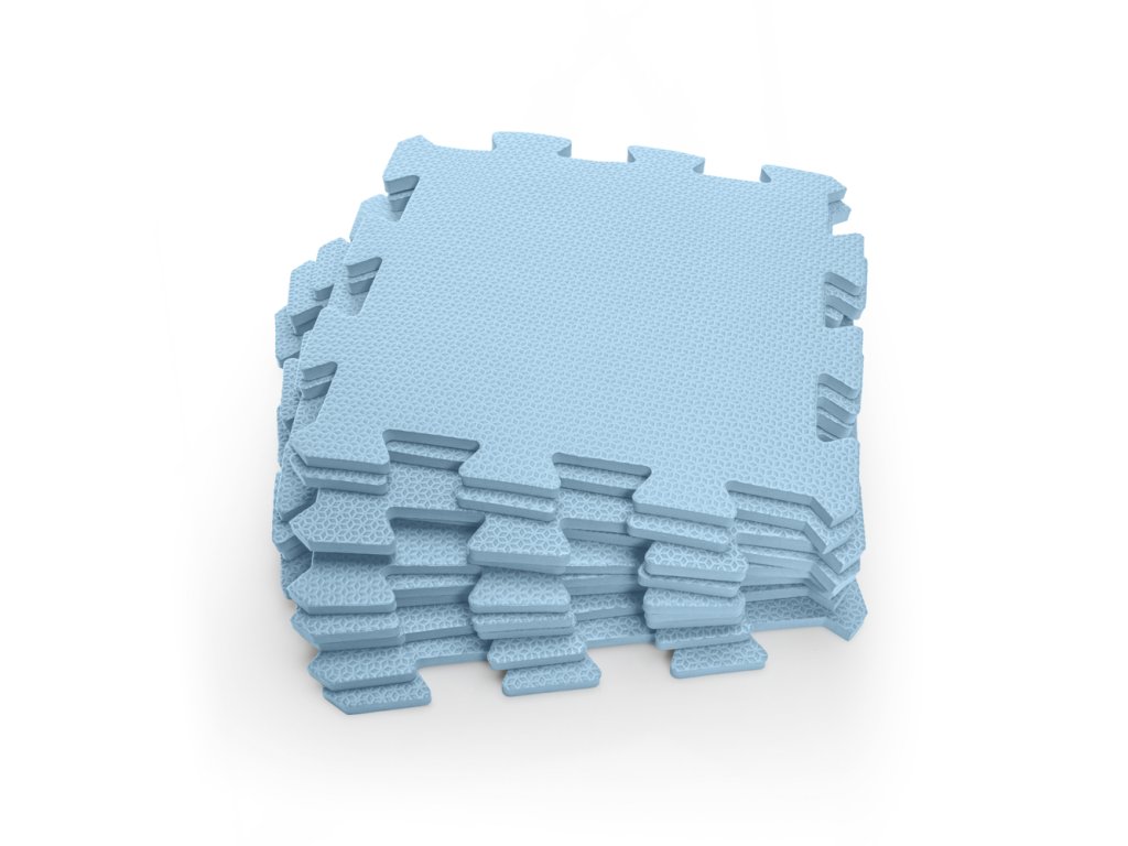 Zopa penové Puzzle na zem Floral Blue | 9 kusov | 30x30 cm