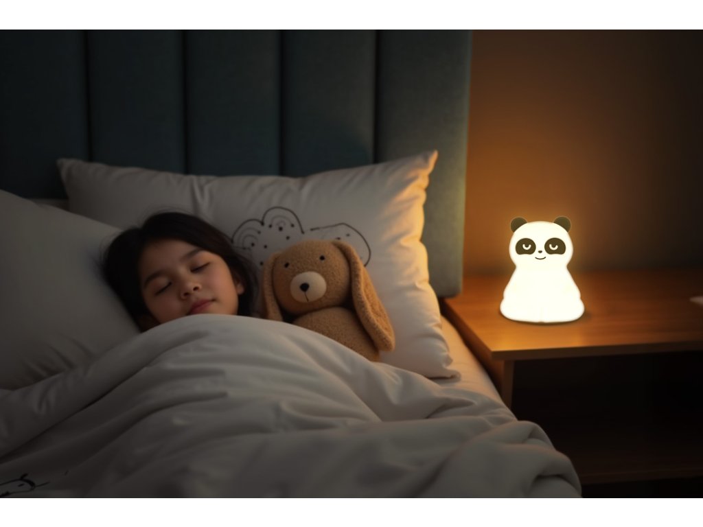 Zopa silikónové nočné LED svetielko Panda | veľkosť M