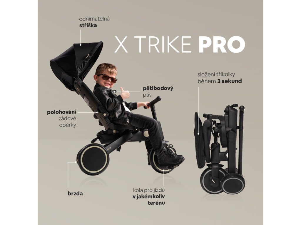 Trojkolka Zopa X Trike Pro hlavné vlastnosti