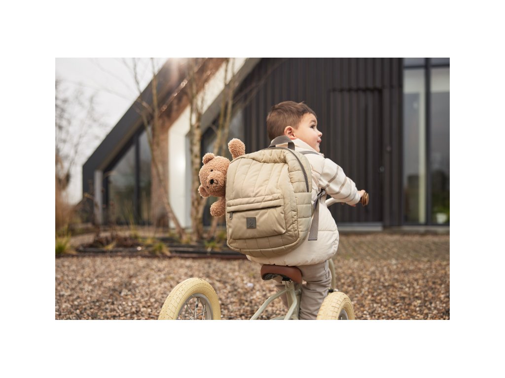 Detský batoh Jollein Puffed Olive Green