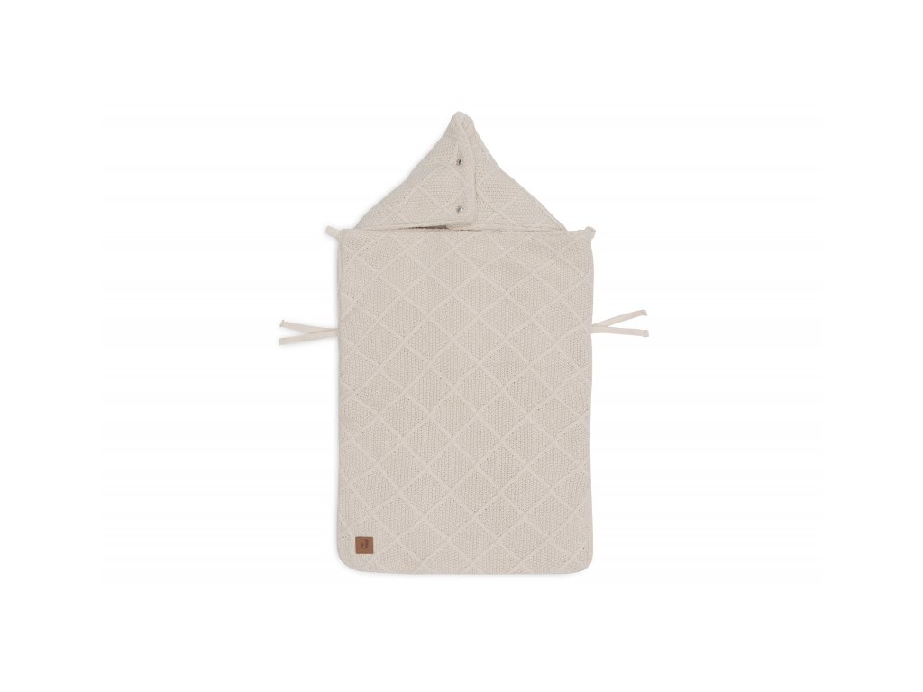 Fusak do autosedačky Jollein Check Knit Oatmeal