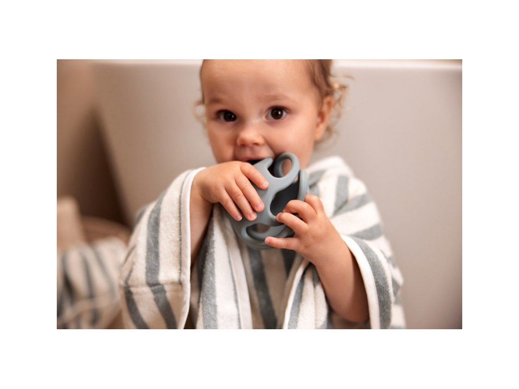 Hryzátko loptička silikón Jollein Sea Green