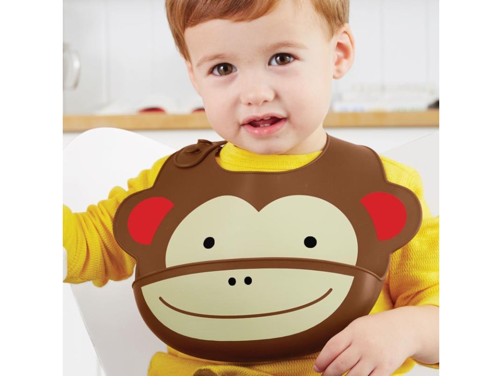 Silikónový podbradník Skip Hop Opička