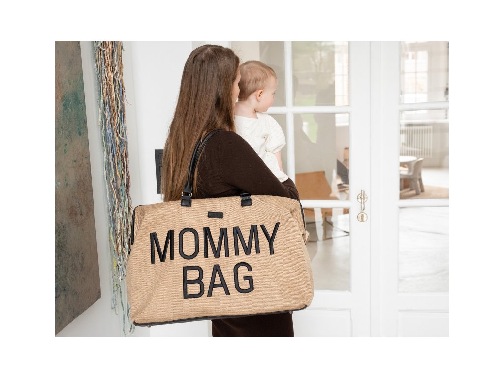 Prebaľovacia taška Mommy Bag Raffia Look