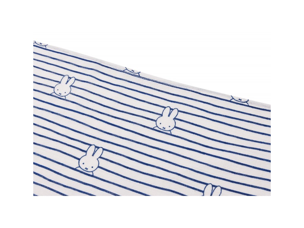 Plienky Jollein 70x70 cm Miffy Stripe Navy 3 kusy