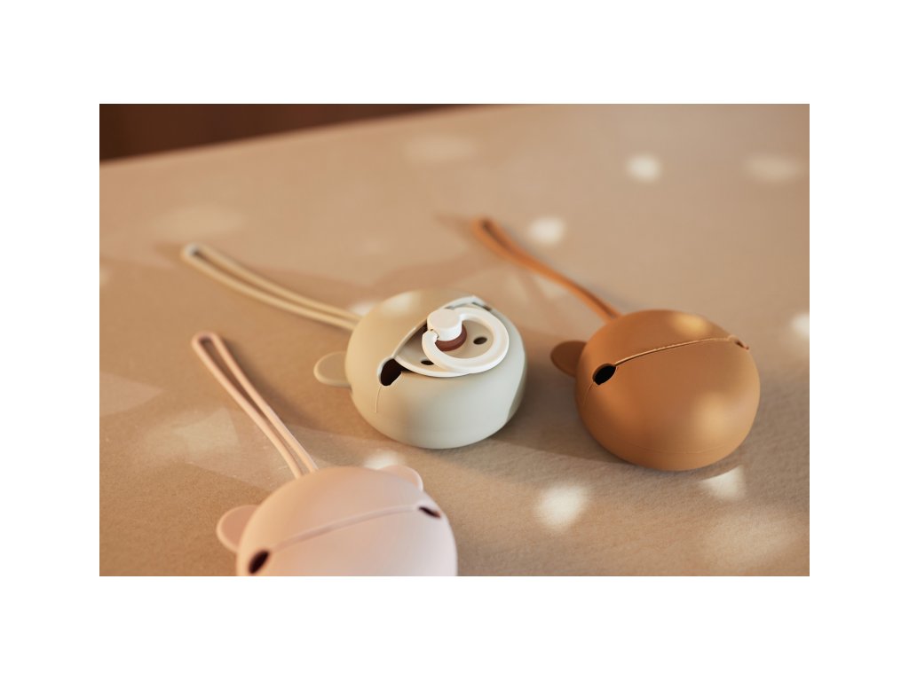 Jollein Silikónové puzdro na cumlík Olive Green