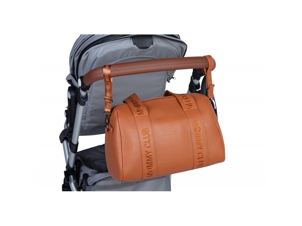 Taška Childhome Mommy Club Signature Vegan Leather Brown