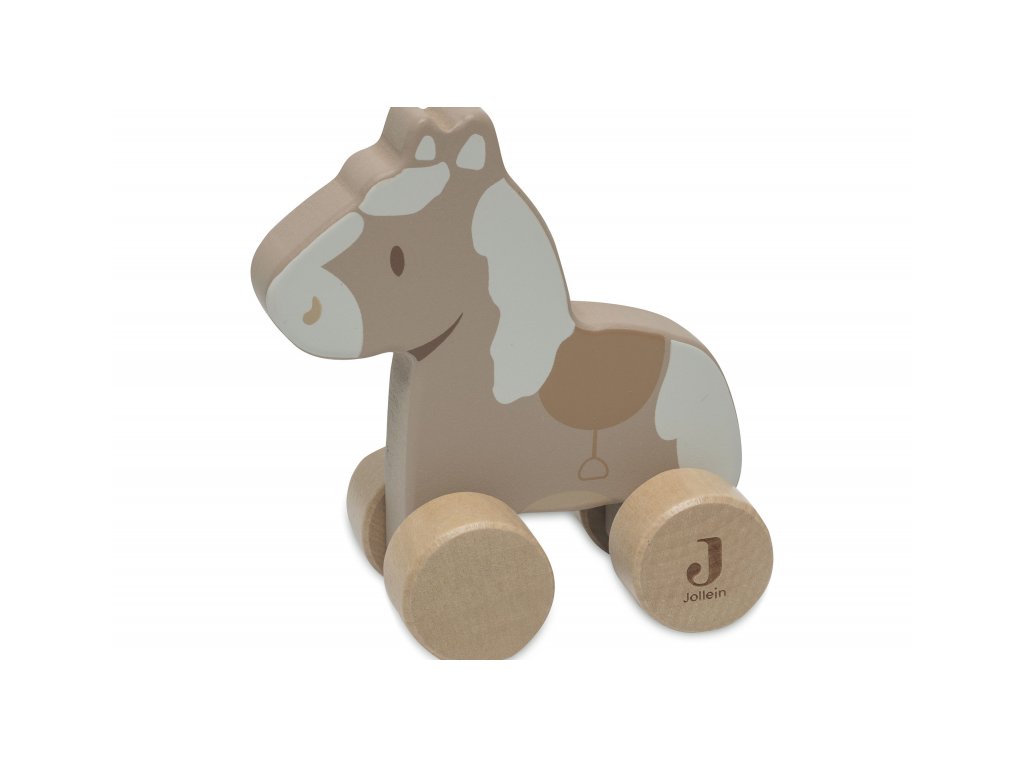 Kôň na kolieskach drevený Jollein Nostalgic Ride