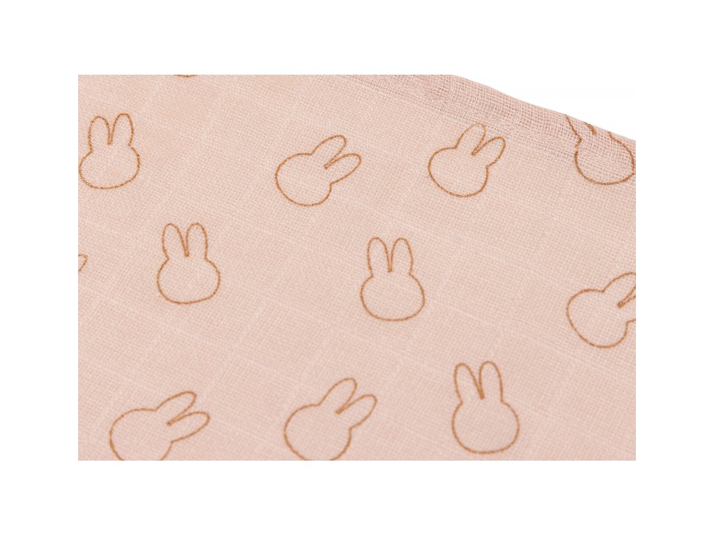 Plienky Jollein 70x70 cm Miffy Silhouettes Wild Rose 3 kusy