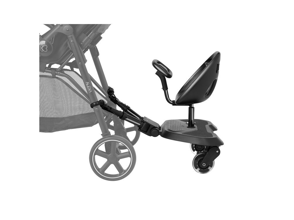 Stúpadlo ku kočíku so sedátkom KikkaBoo Ally XL Black