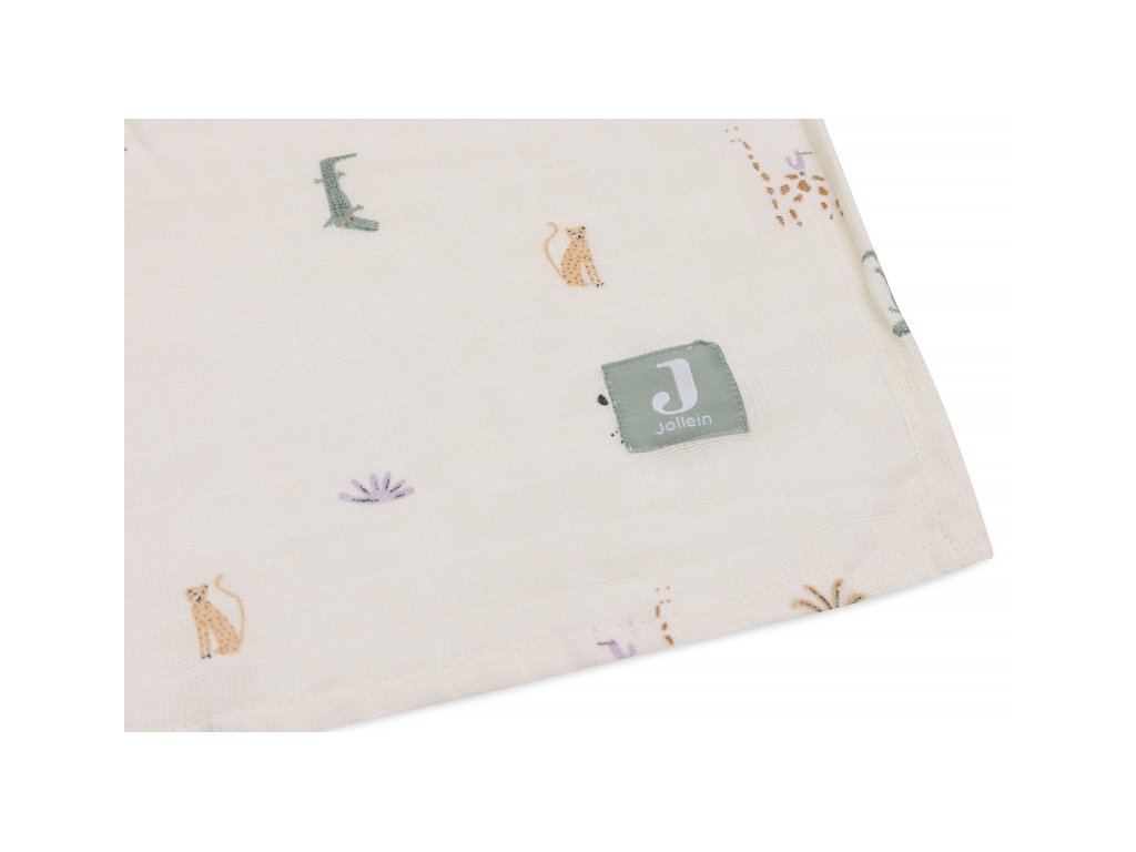 Jollein zavinovacie plienky 115x115 cm Jungle Jambo 2 kusy