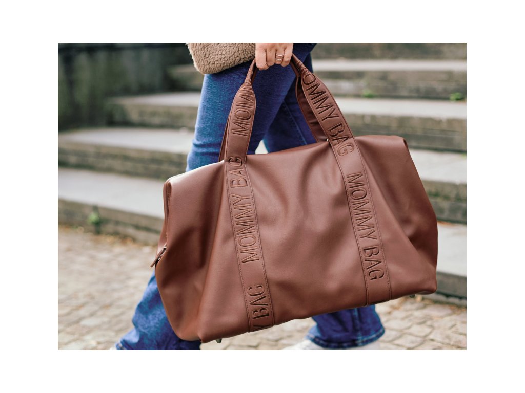Prebaľovacia taška Mommy Bag Signature Vegan Leather Dark Brown