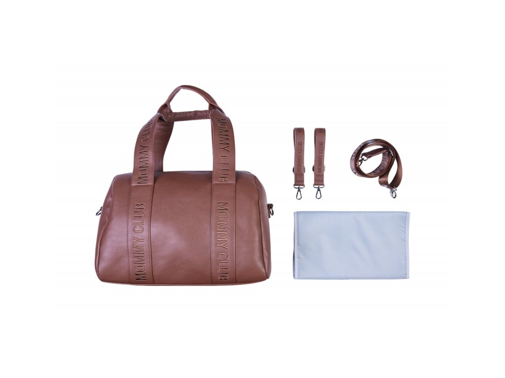 Prebaľovacia taška Mommy Club Signature Vegan Leather Dark Brown