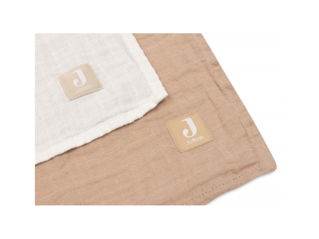 Jollein zavinovacie plienky 115x115 cm Biscuit/Ivory 2 kusy