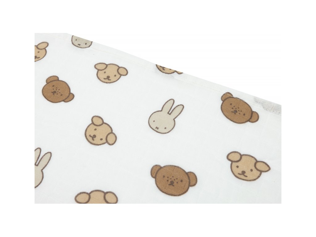 Plienky Jollein 70x70 cm Miffy & Friends 3 kusy