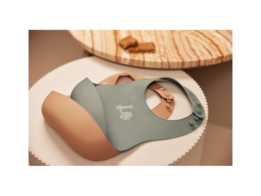 Podbradník Jollein silikónový On The Go 2 kusy