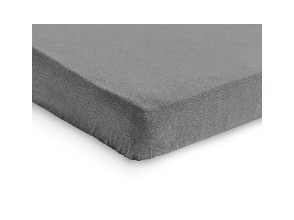 Napínacia plachta Jollein 40/50 x 80/90 cm Storm Grey