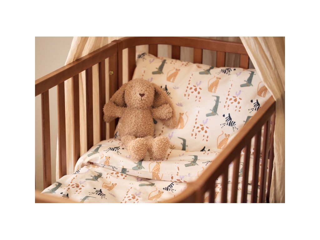 Obliečky Jollein 140x100 a 40x60 cm Jungle Jumbo