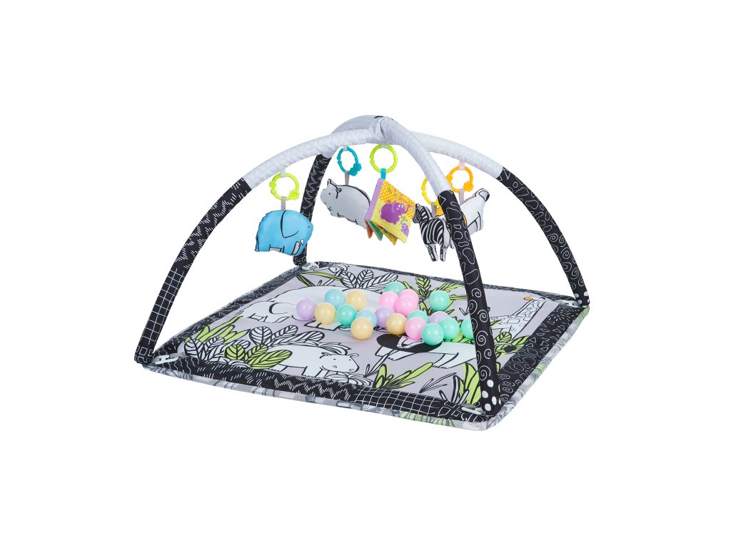 Hracia deka s hrazdou a loptičkami KikkaBoo Jungle