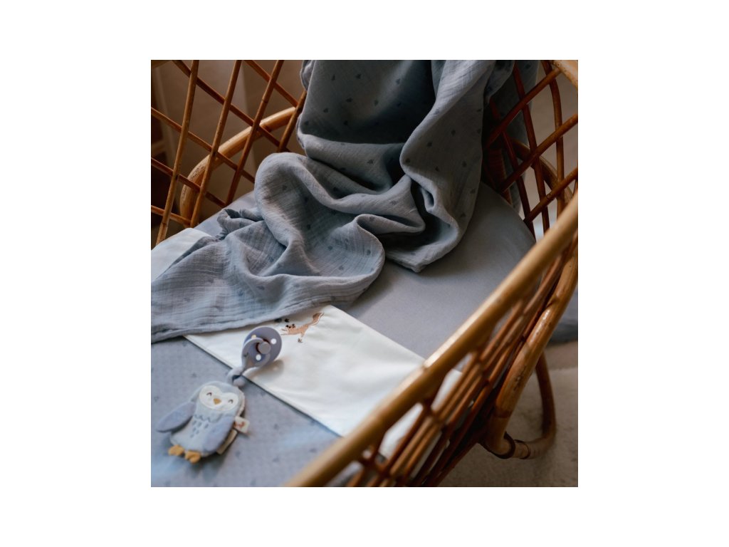 Little Dutch Plienky 70x70cm Pure Denim Blue