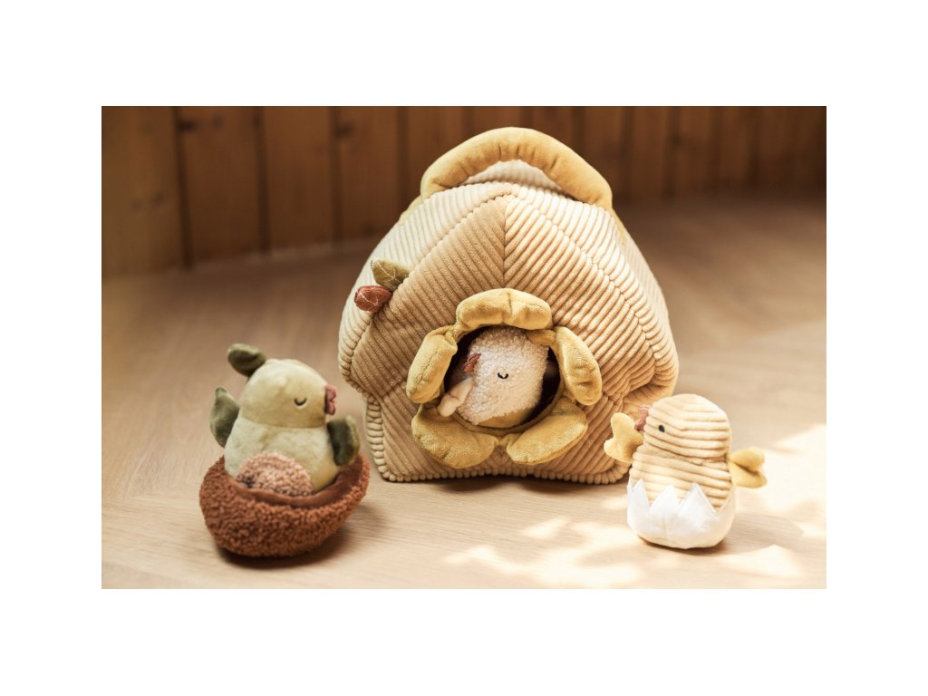 Vtáčia búdka s vtáčikmi textilná Jollein Tiny Park