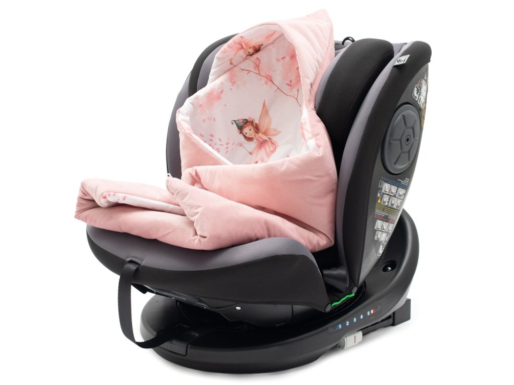 Zateplená zavinovačka do autosedačky New Baby pink