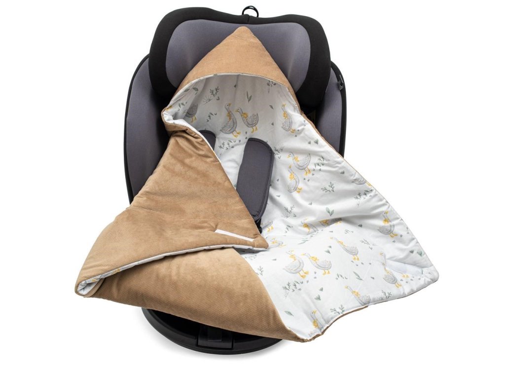 Zateplená zavinovačka do autosedačky New Baby Love Teddy Bear beige