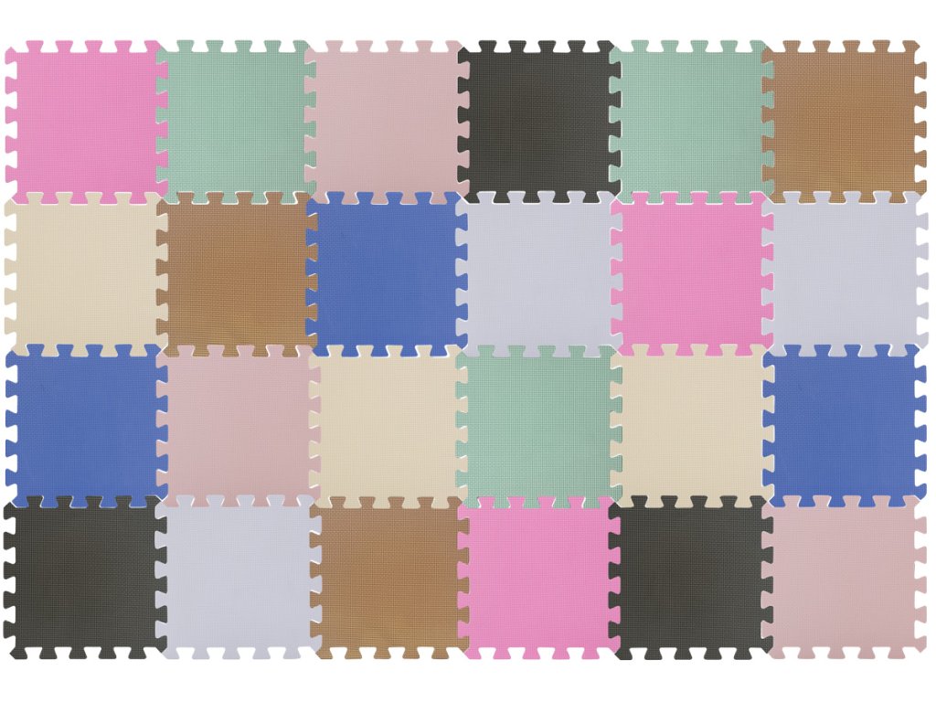 Rialto Baby Hracia podložka puzzle Set24 Rainbow 180x120cm