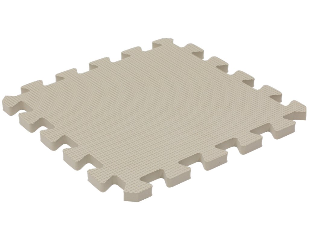 Rialto Baby Hracia podložka puzzle s okrajom Light Beige 92 x 92 cm