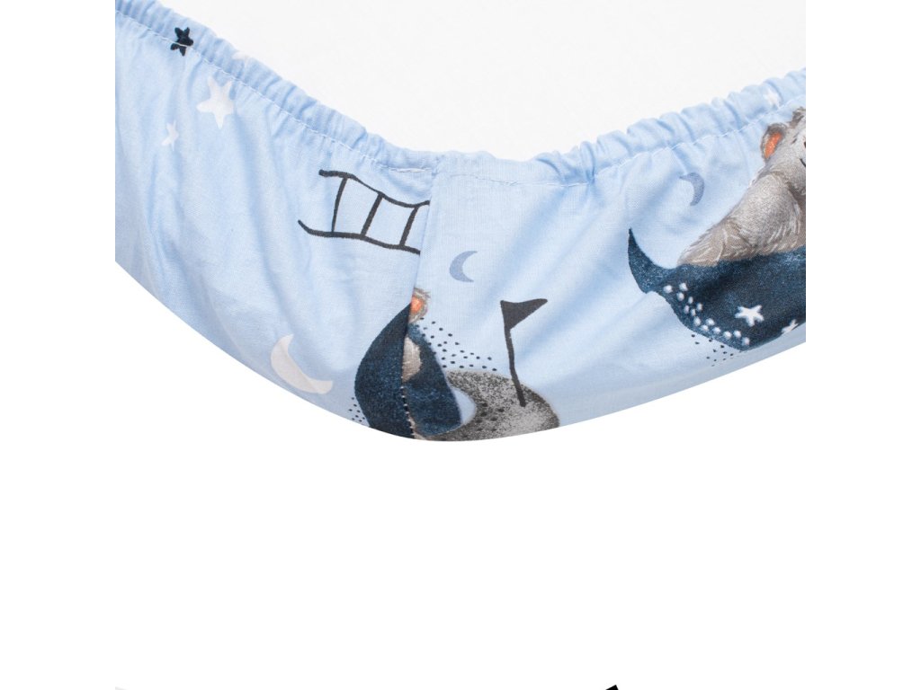 Jersey plachta do kočíka New Baby 35x75 cm Teddy bear in space