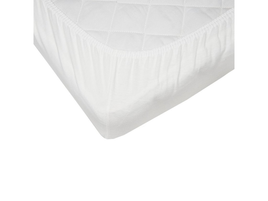 Nepremokavá jersey plachta EKO 120x60 cm biela