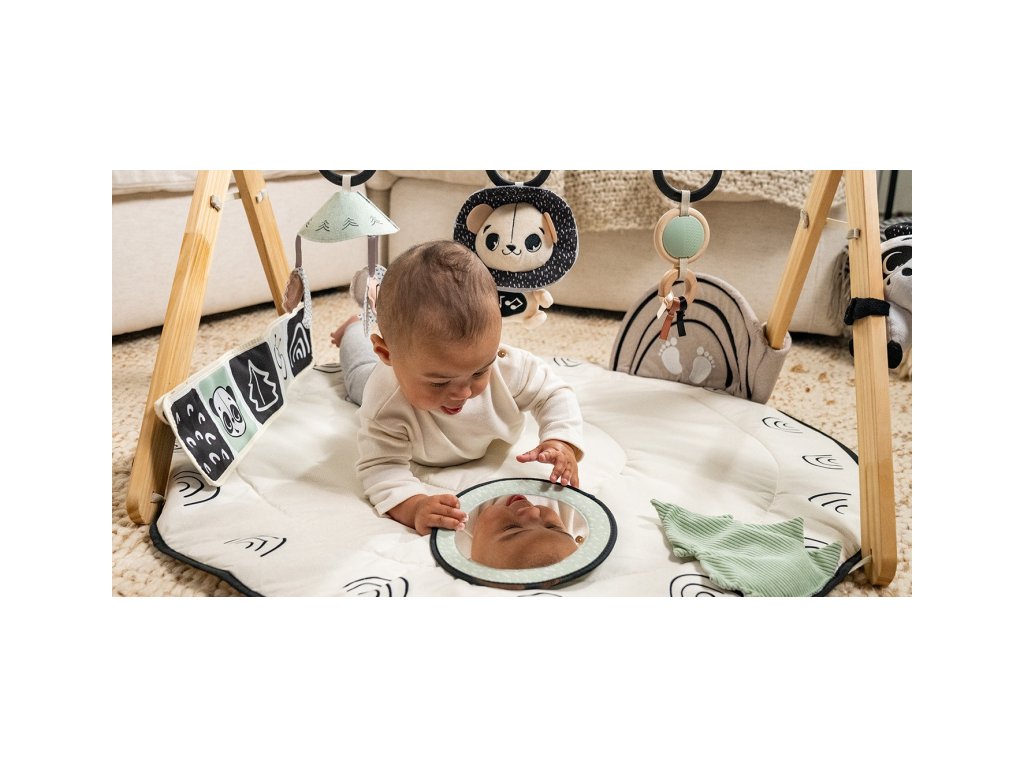 Hracia deka s drevenou hrazdou Black & White