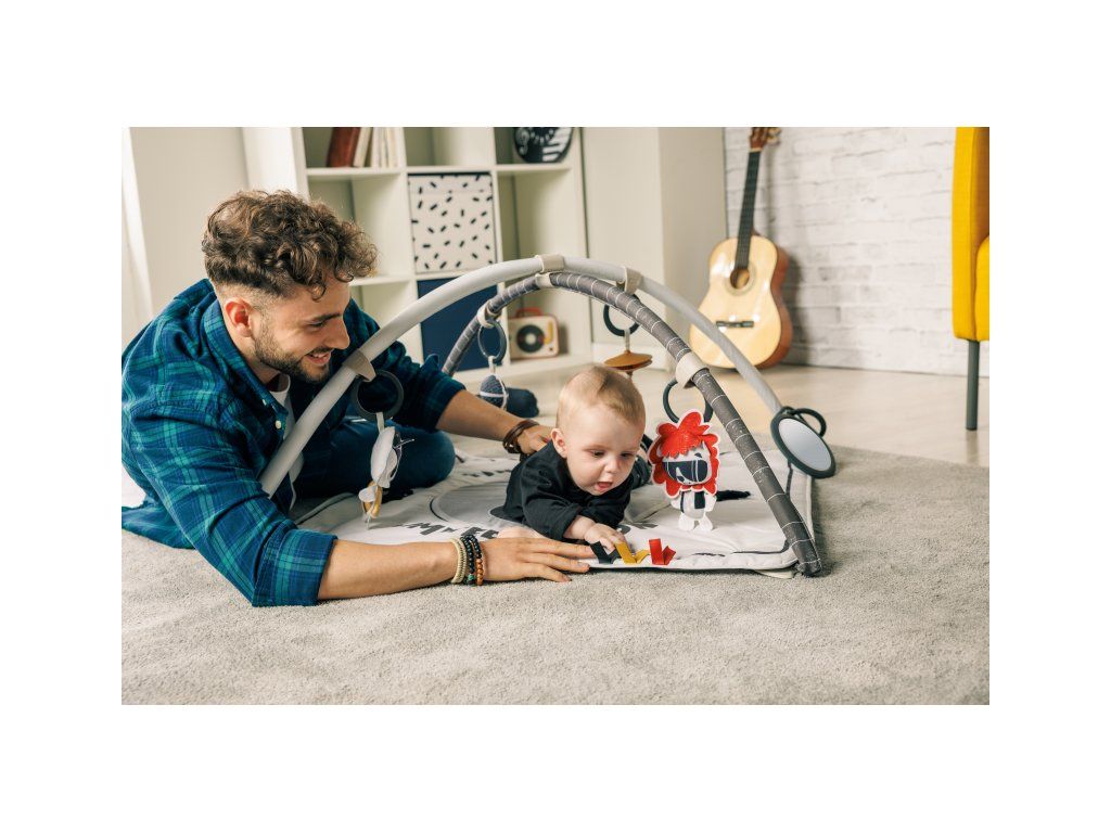 Hracia deka s hrazdou štvorcová Gymini Tiny Rockers