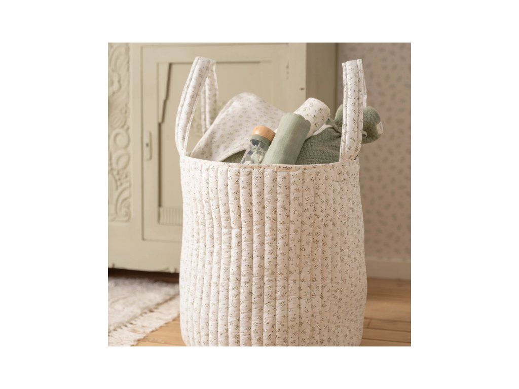 Little Dutch Košík textilný obojstranný extra veľký Blueberry Leaves