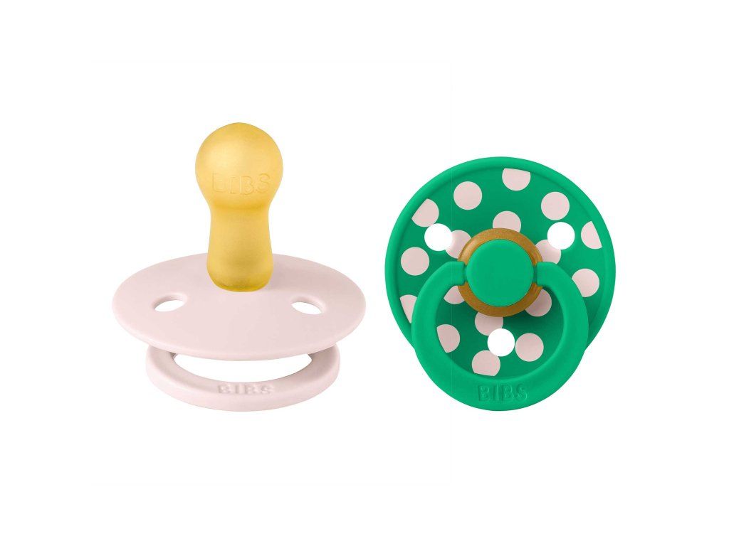 BIBS Studio Colour Polka cumlíky, veľkosť 2 (2ks) - Petal / Cactus