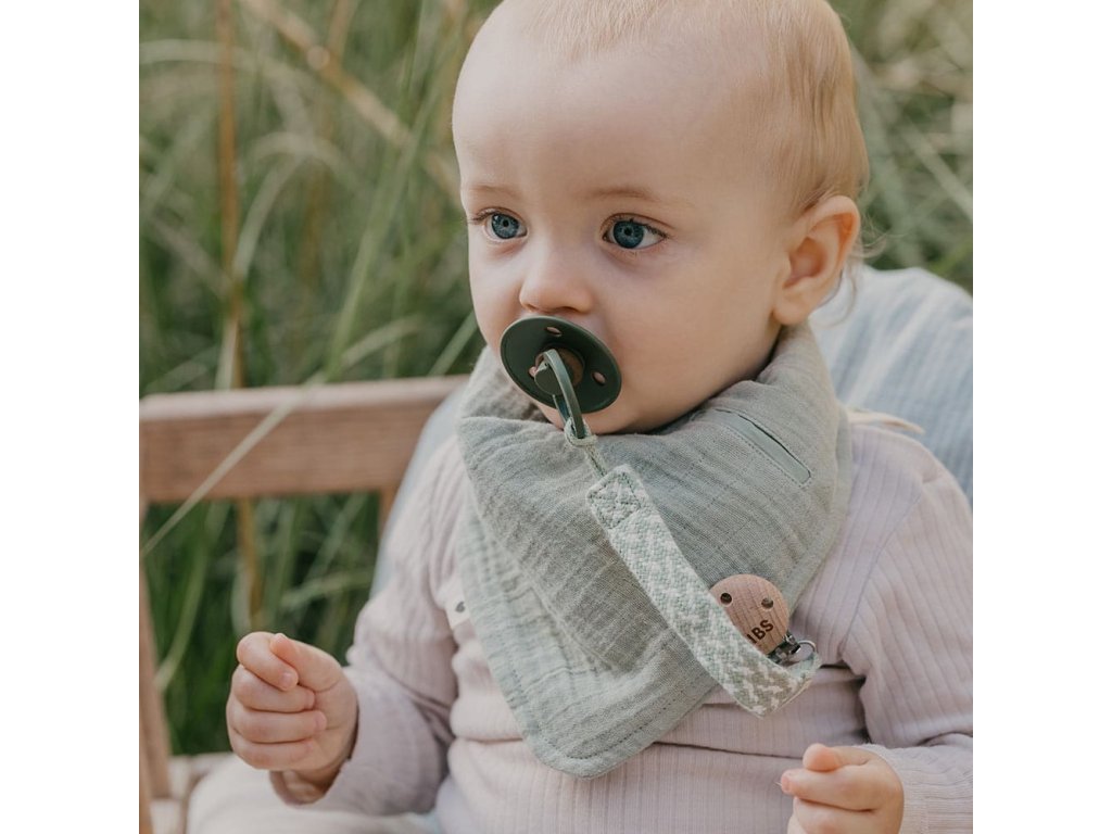 Klip na cumlík BIBS Paci Braid - Cloud/Iron