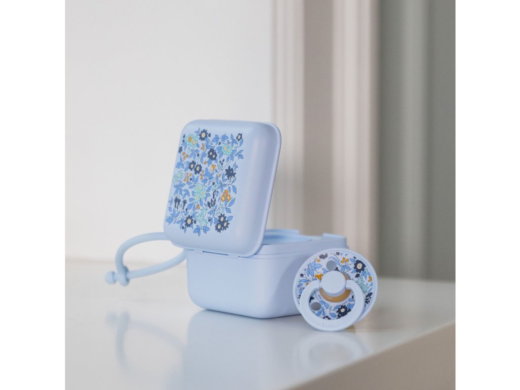 BIBS x LIBERTY krabička na cumlíky - Baby Blue