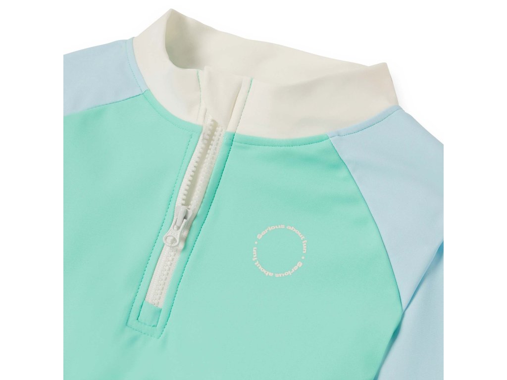 KiETLA ICONIK plavky s UV ochranou - tričko s dlhým rukávom - Green Blue