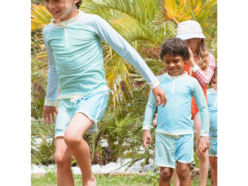 KiETLA ICONIK plavky s UV ochranou - tričko s dlhým rukávom - Pink Red